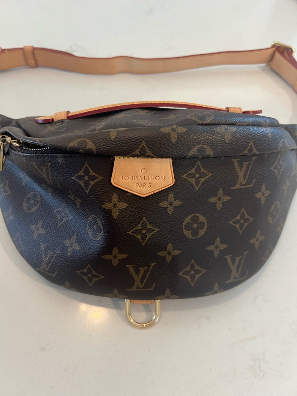 Louis Vuitton Monogram Canvas Crossbody Belt Bag in Brown and Tan